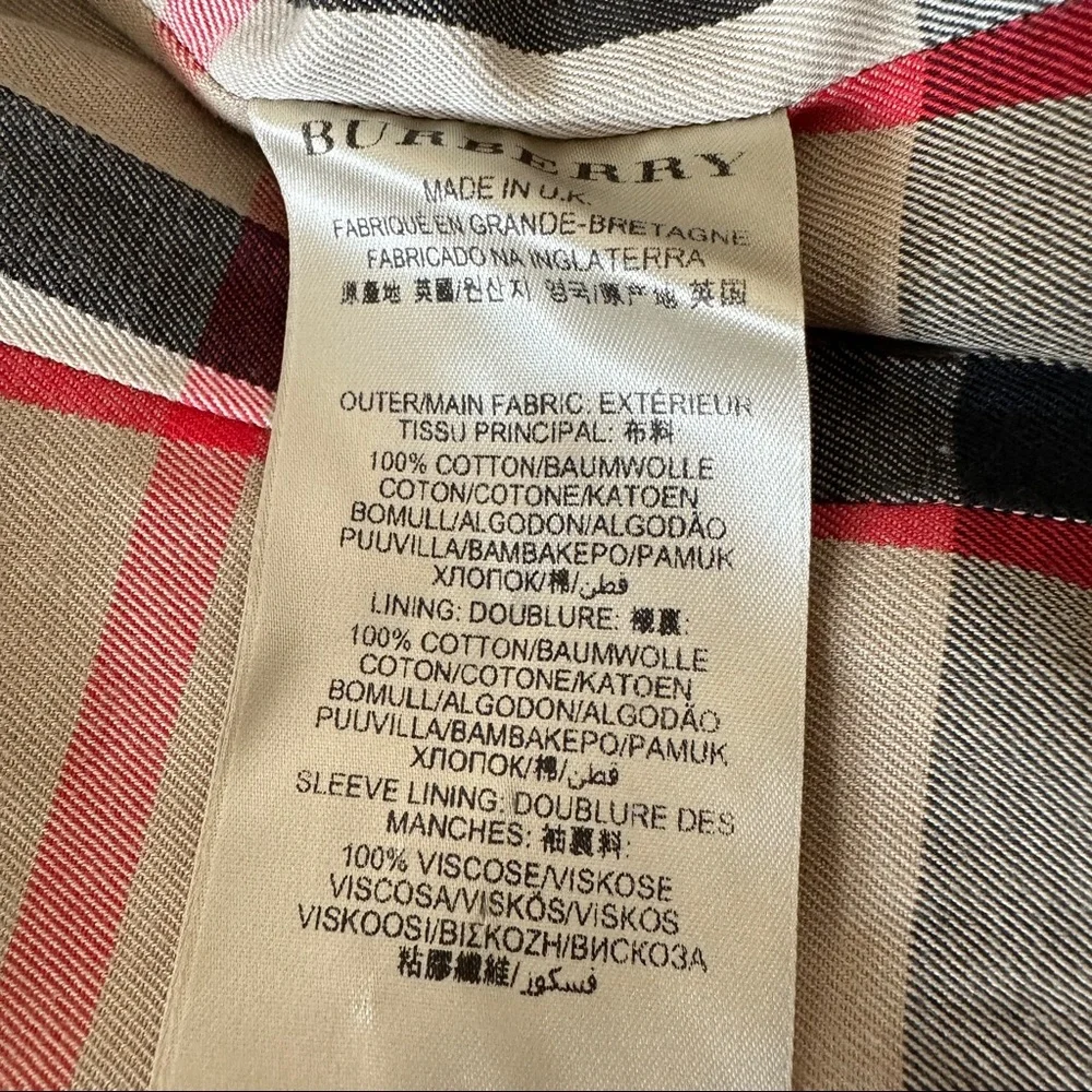 Burberry cotton gabardine long trench coat US 0 - Picture 8 of 15